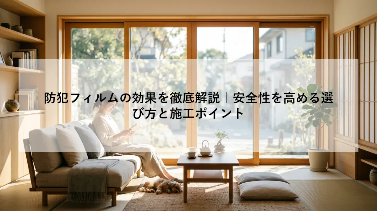 防犯フィルムの効果を徹底解説|安全性を高める選び方と施工ポイント