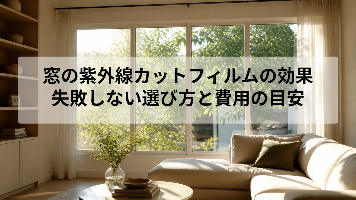 窓の紫外線カットフィルムの効果|失敗しない選び方と費用の目安